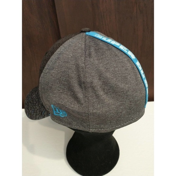 Men's New Era 39THIRTY NFL Super Bowl LII Small/Medium Flex Fit Hat Gray Black - Picture 3 of 6